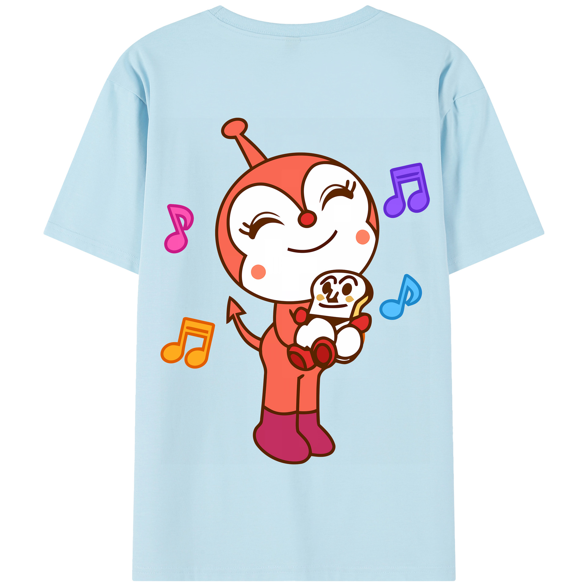 （画像用） アンパンマン Anpanman 綿100％半袖Tシャツ（背面プリント）